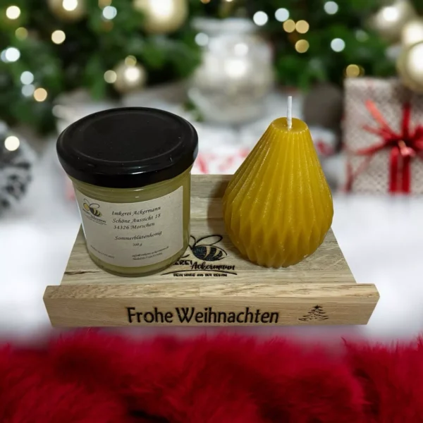 Geschenkeset Honig mit Kerze